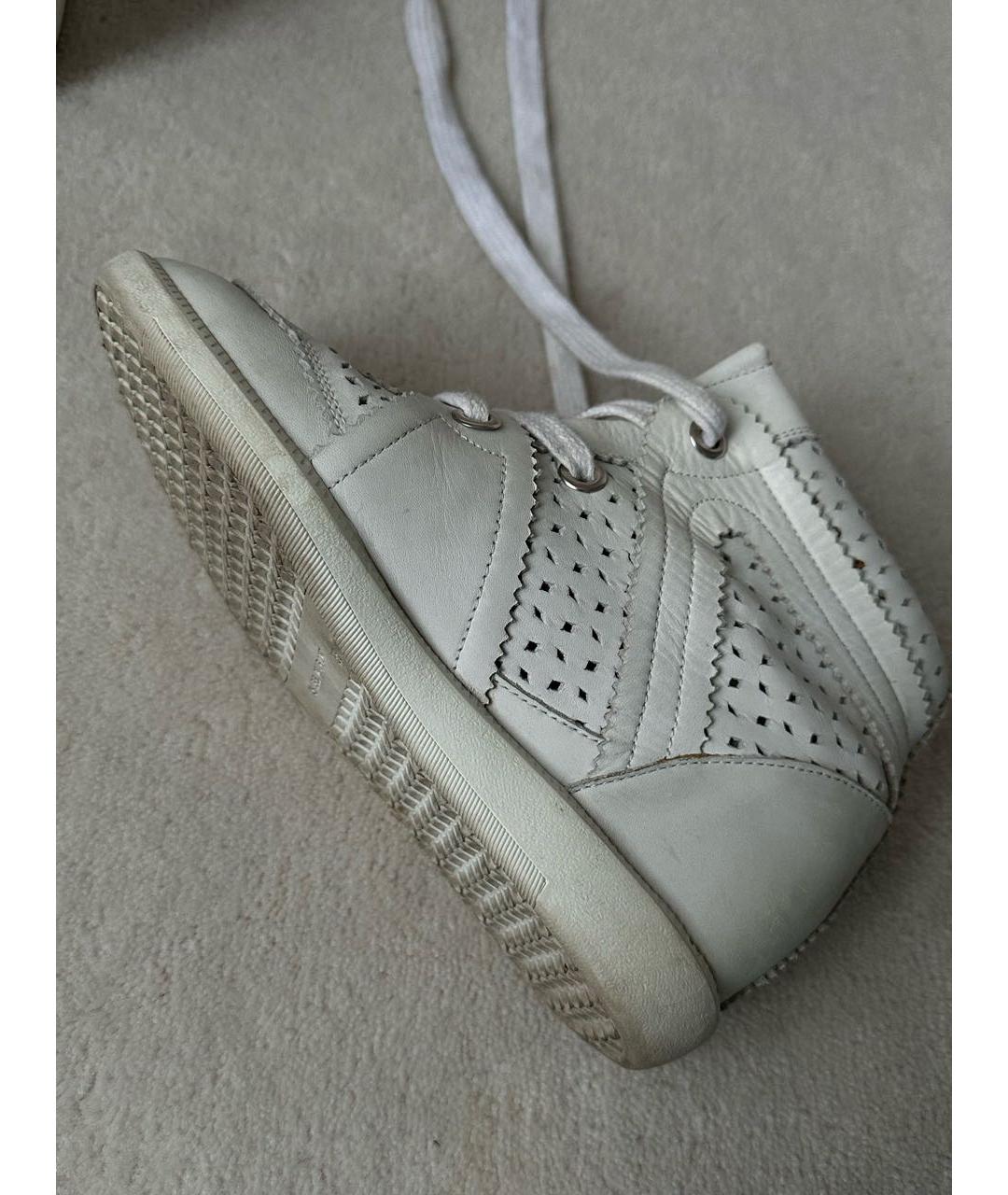 ISABEL MARANT Бежевые кожаные кроссовки, фото 5