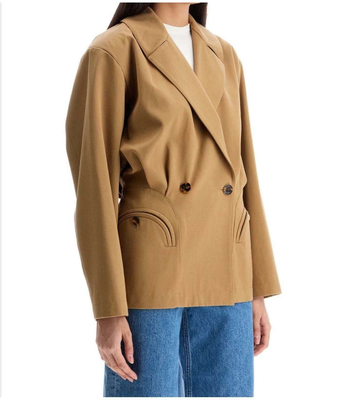 BLAZE MILANO Бежевый хлопковый жакет/пиджак, фото 6