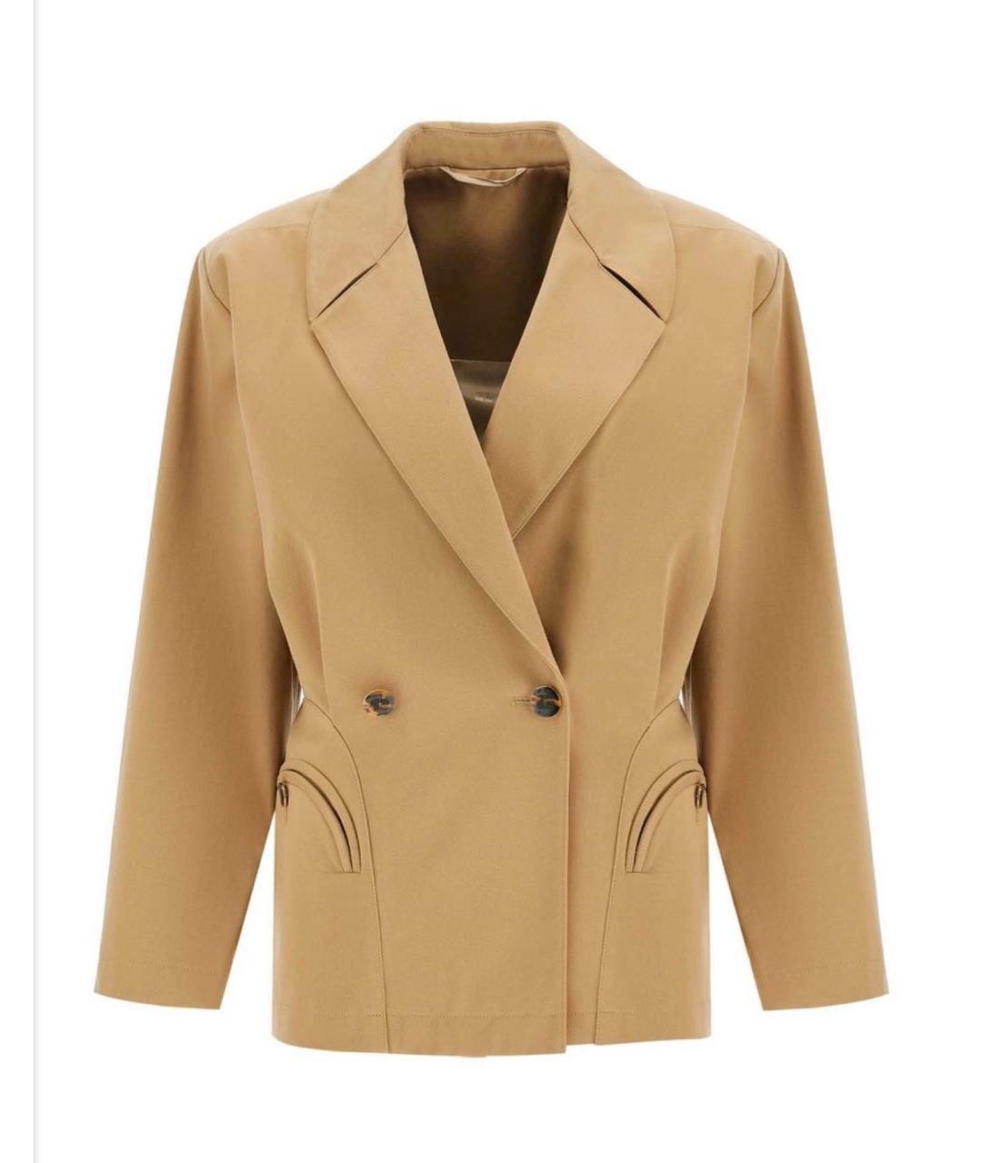BLAZE MILANO Бежевый хлопковый жакет/пиджак, фото 5