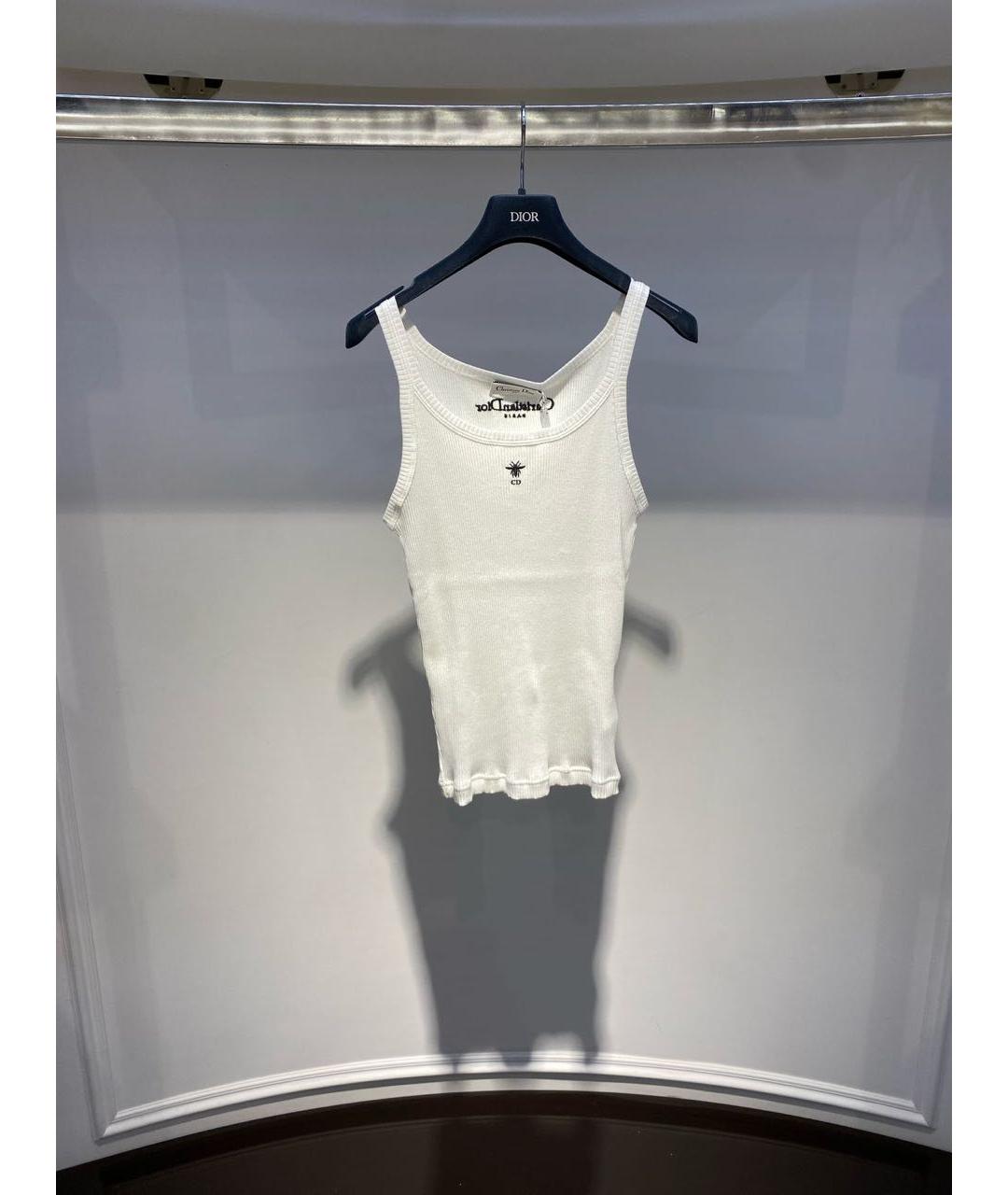 CHRISTIAN DIOR Белая хлопковая майка, фото 2