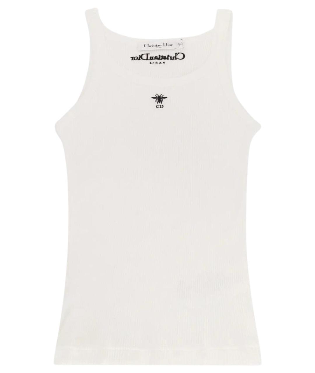 CHRISTIAN DIOR Белая хлопковая майка, фото 1