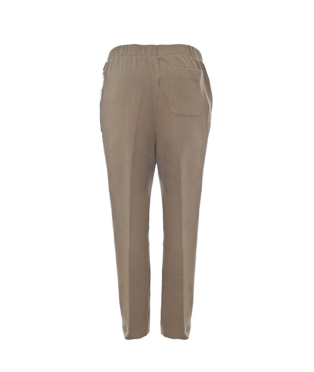 TWIN-SET Хаки хлопковые спортивные брюки и шорты, фото 2