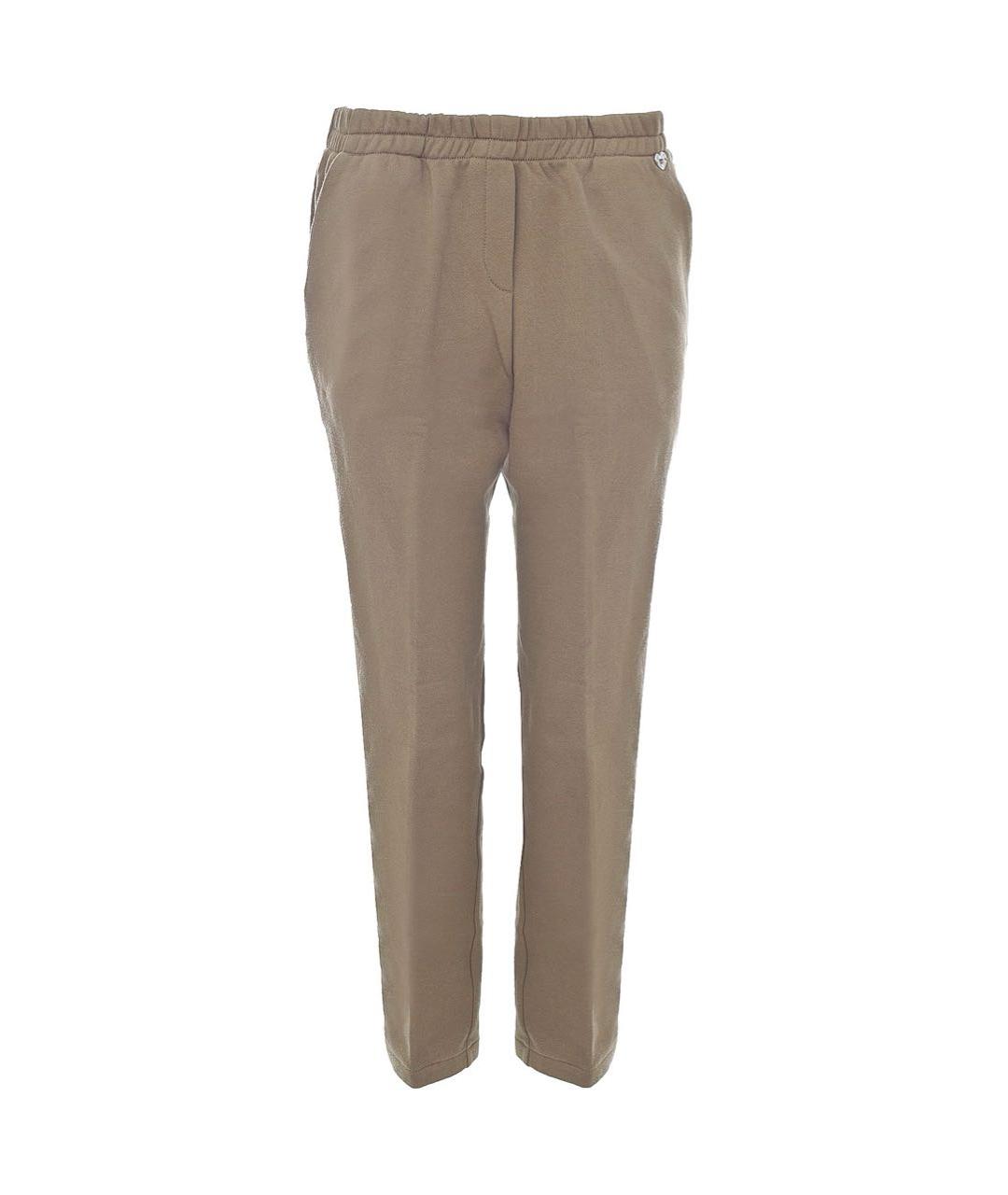 TWIN-SET Хаки хлопковые спортивные брюки и шорты, фото 1