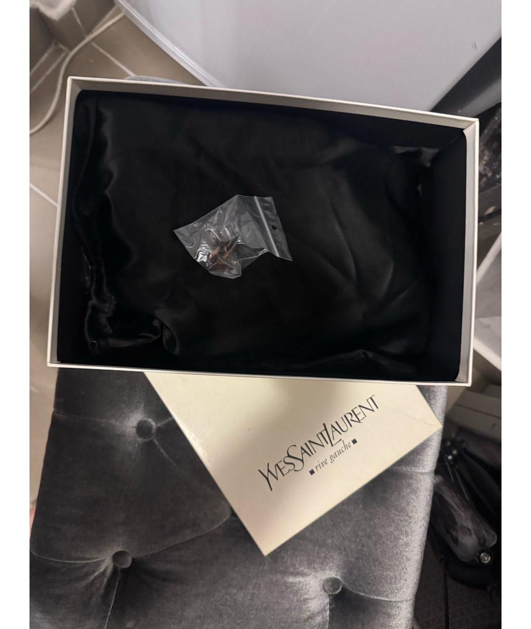 SAINT LAURENT Фиолетовые кожаные туфли, фото 6