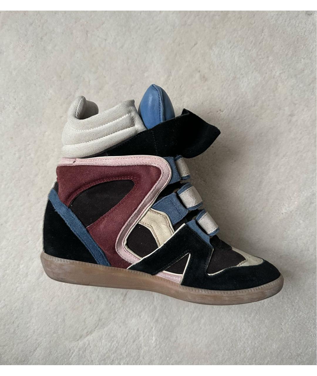 ISABEL MARANT Мульти замшевые кроссовки, фото 7