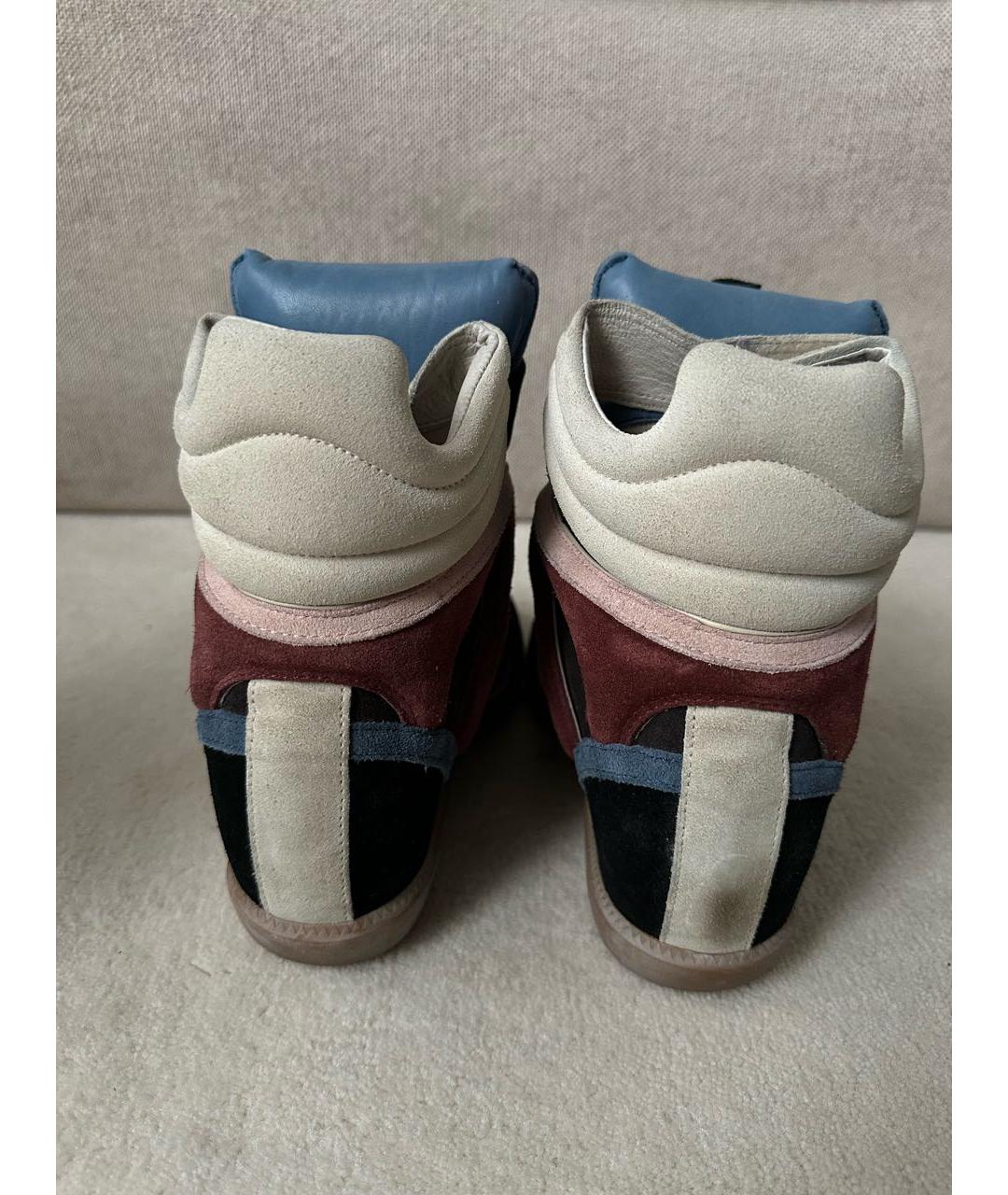 ISABEL MARANT Мульти замшевые кроссовки, фото 4