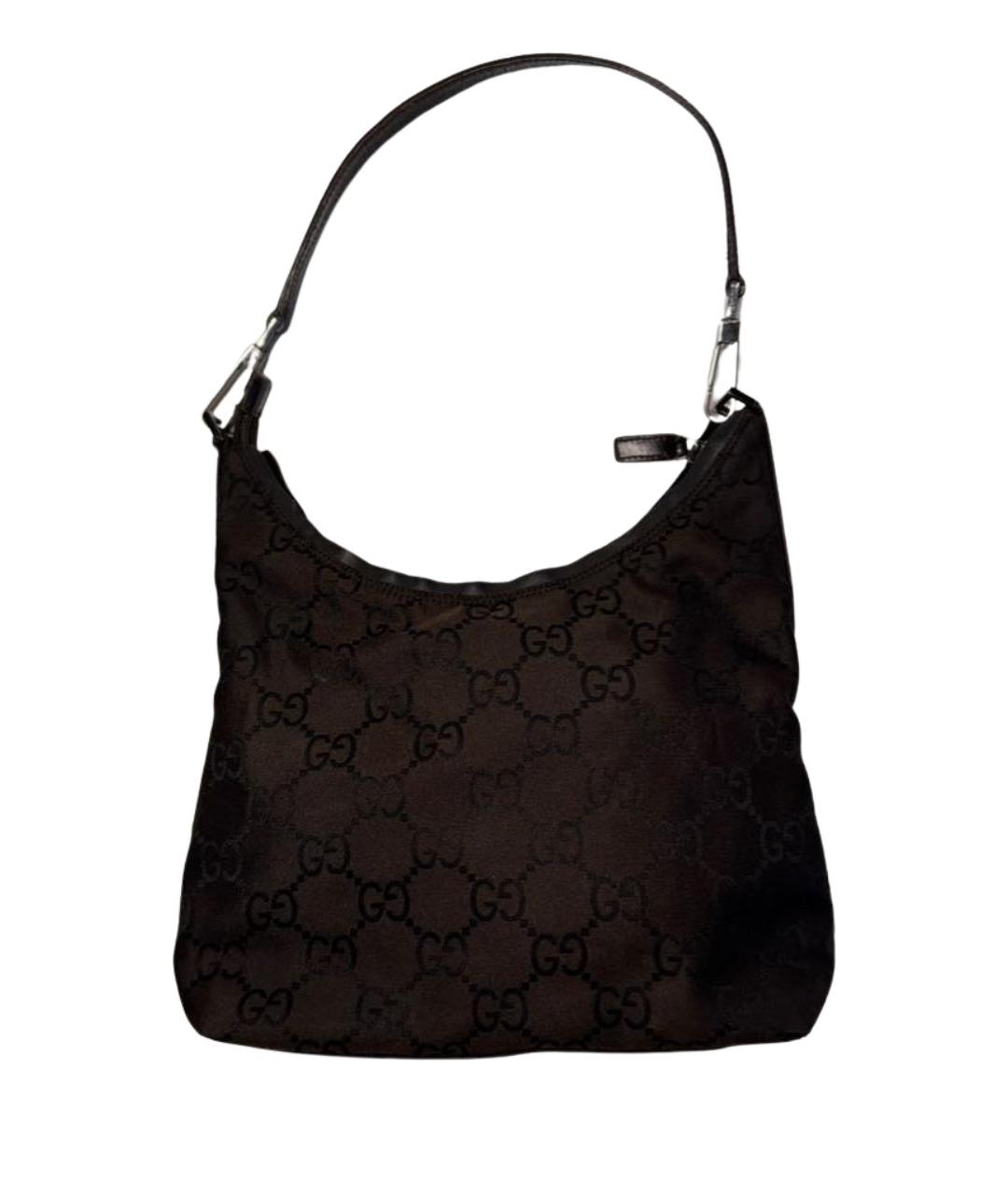 GUCCI Коричневая тканевая сумка через плечо, фото 1