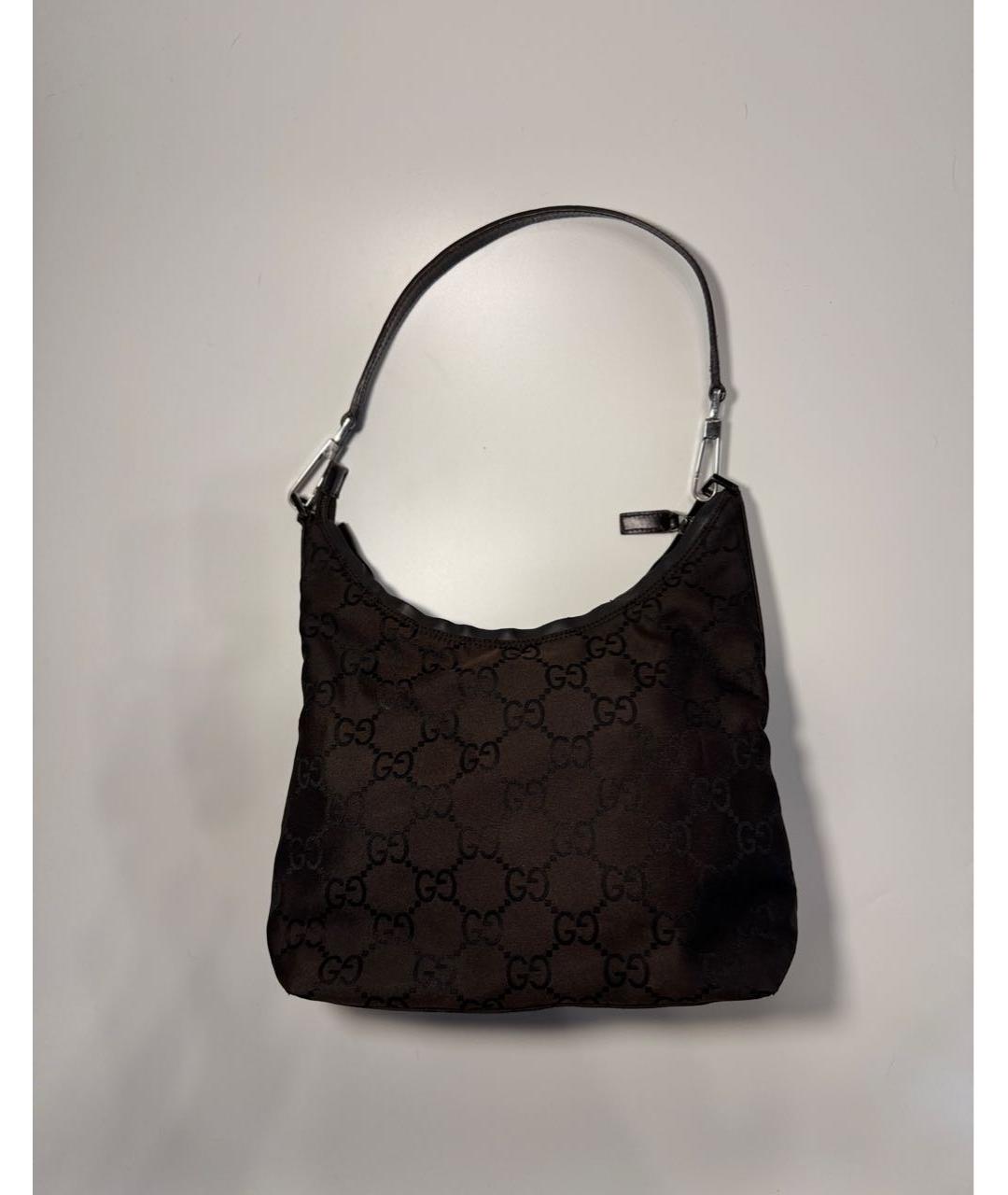 GUCCI Коричневая тканевая сумка через плечо, фото 7