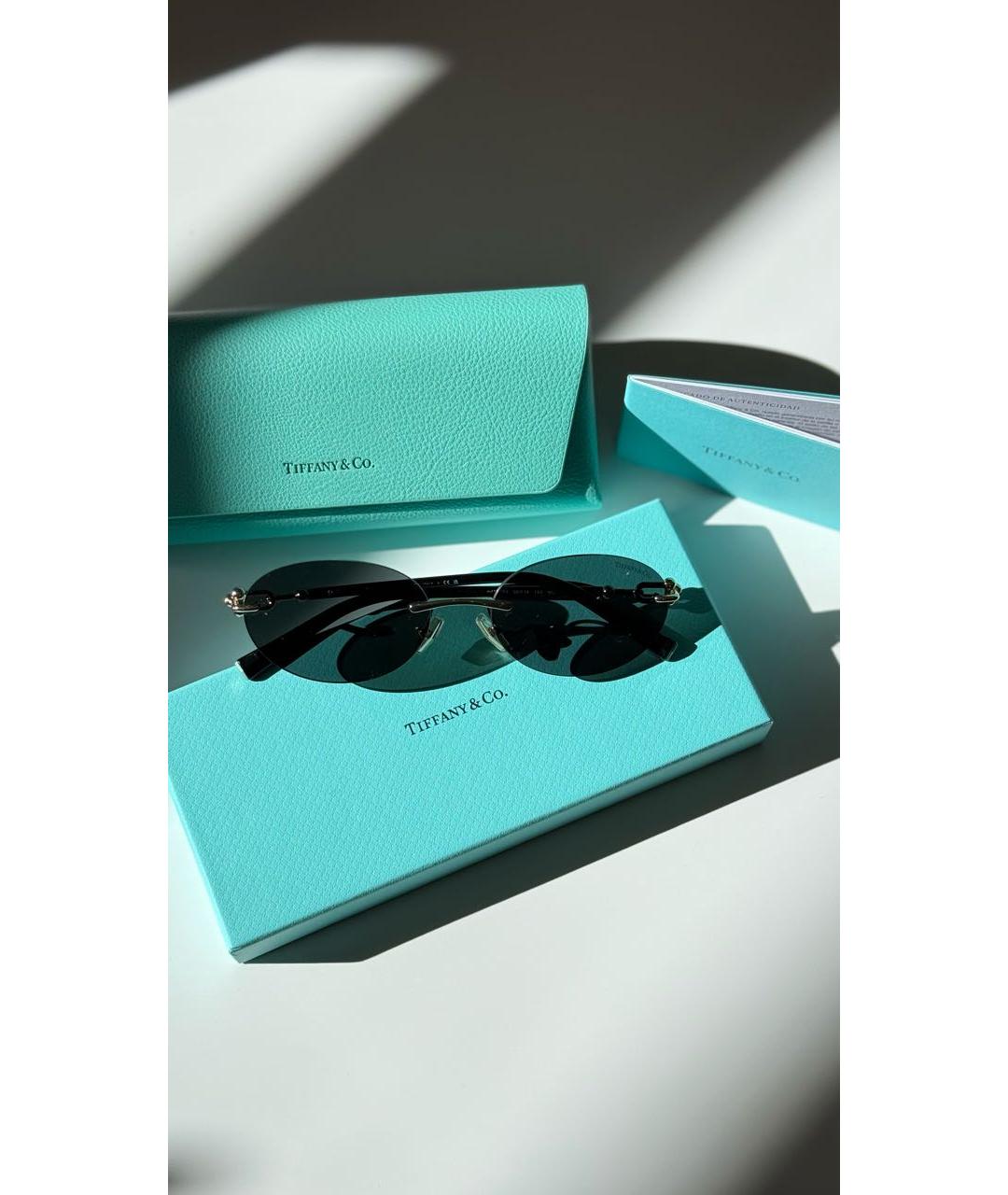 TIFFANY&CO Черные пластиковые солнцезащитные очки, фото 2