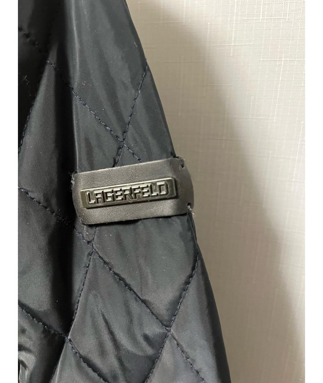 KARL LAGERFELD Черная полиэстеровая куртка, фото 4