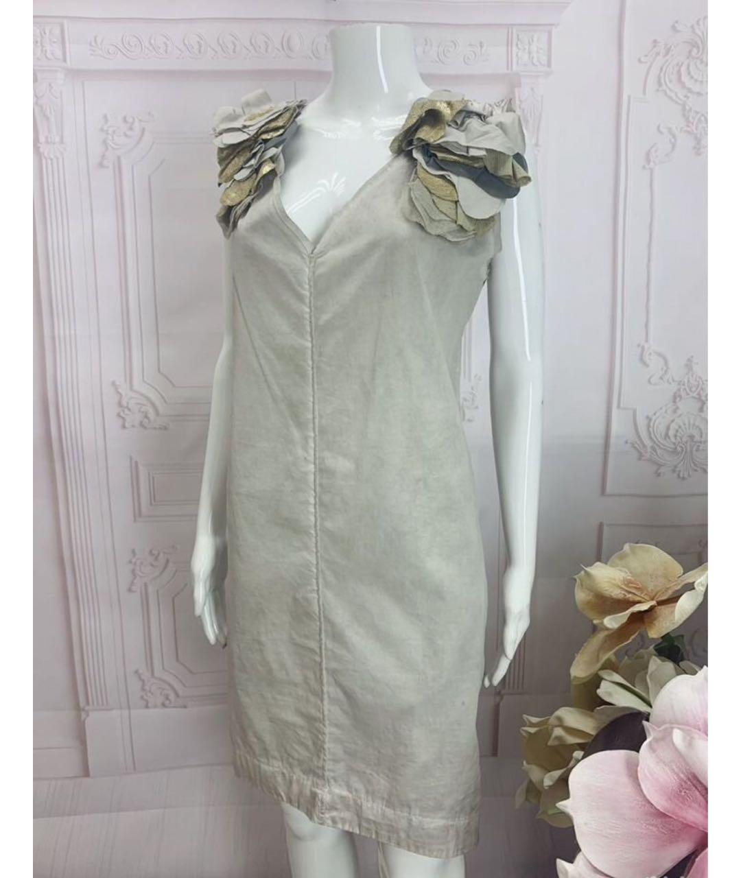 NUDE Серое хлопковое повседневное платье, фото 7