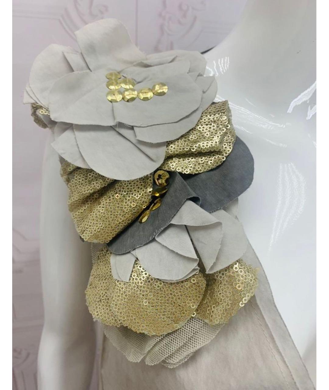 NUDE Серое хлопковое повседневное платье, фото 4