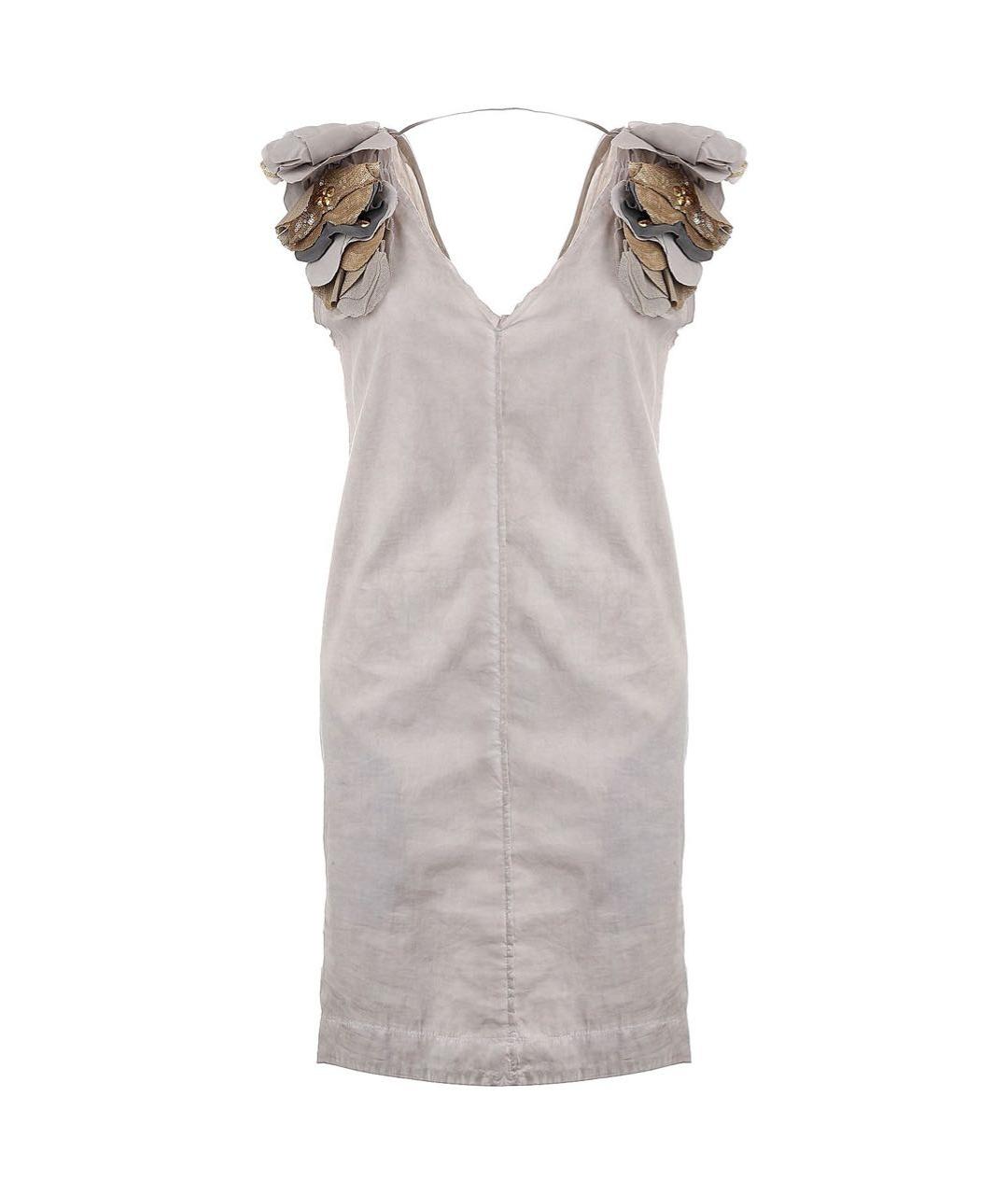 NUDE Серое хлопковое повседневное платье, фото 1