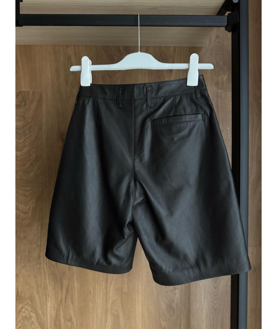 LEMAIRE Коричневые кожаные шорты, фото 2
