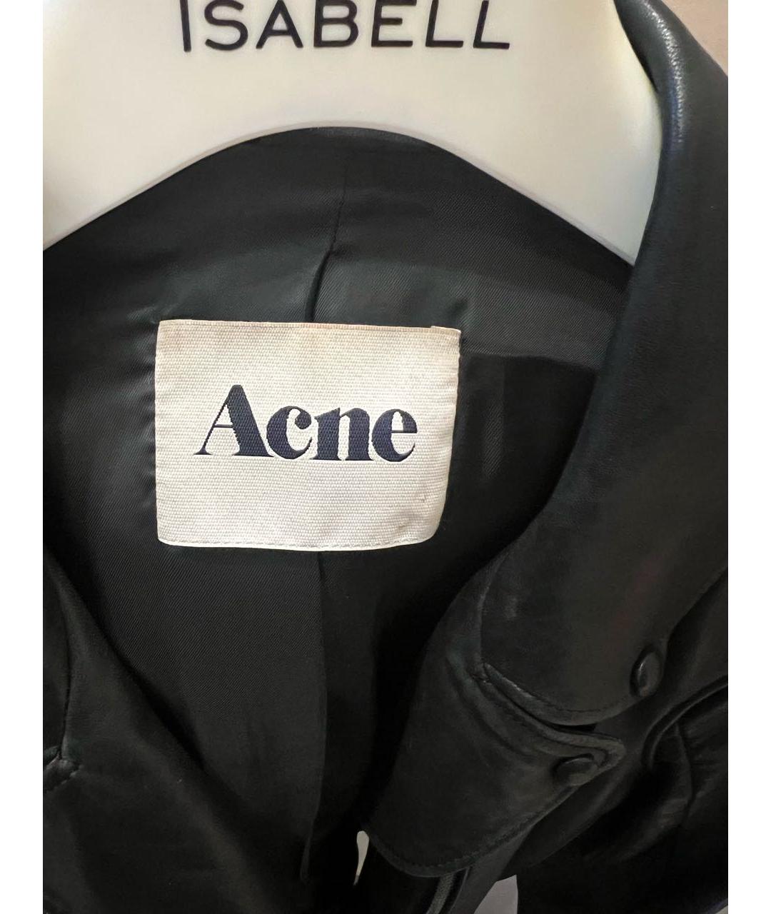 ACNE STUDIOS Черная кожаная куртка, фото 4
