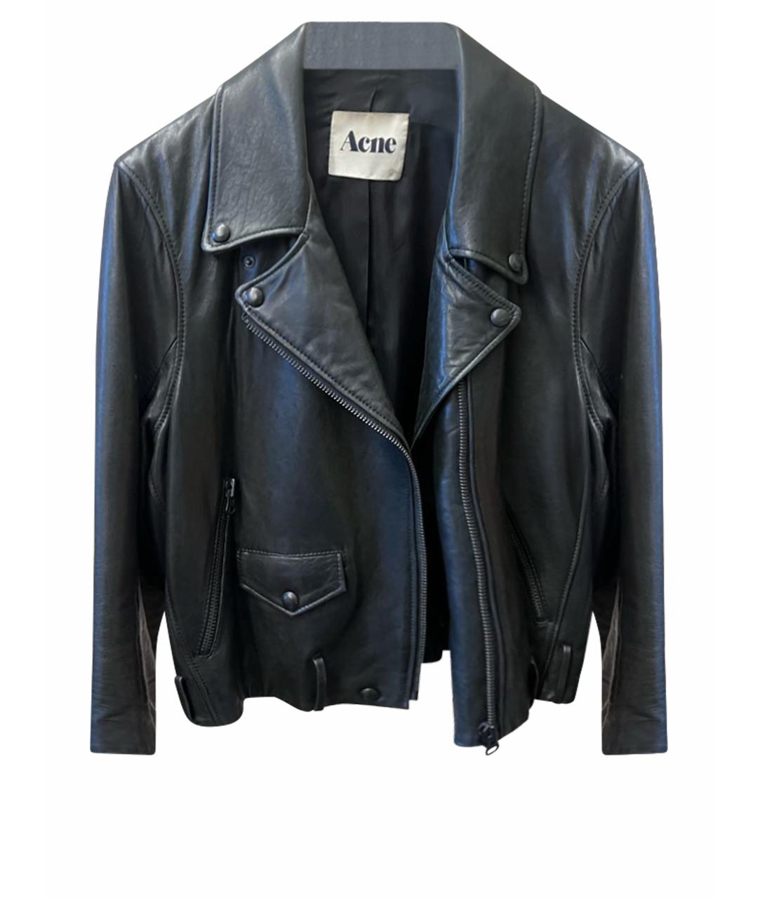 ACNE STUDIOS Черная кожаная куртка, фото 1