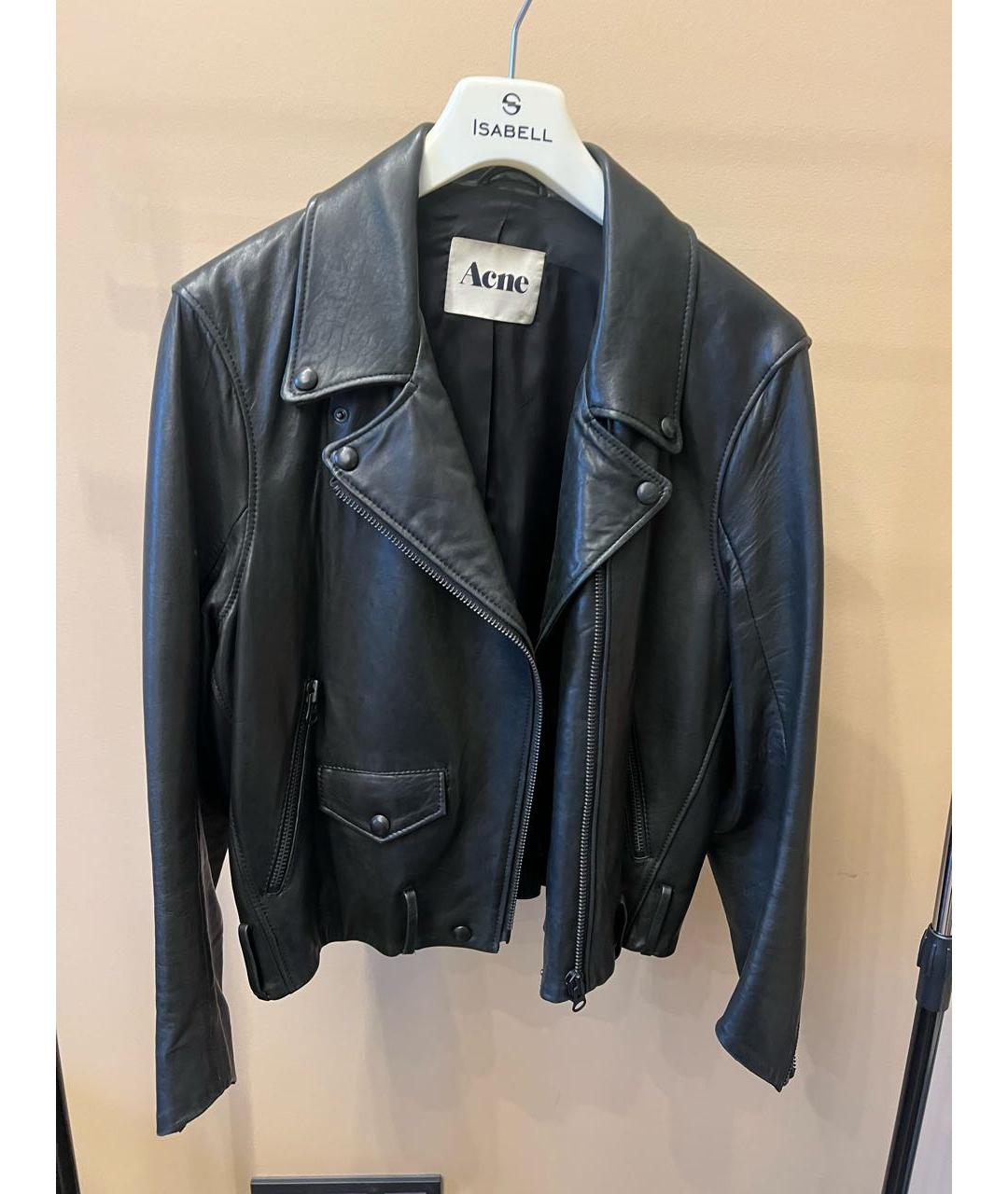 ACNE STUDIOS Черная кожаная куртка, фото 5