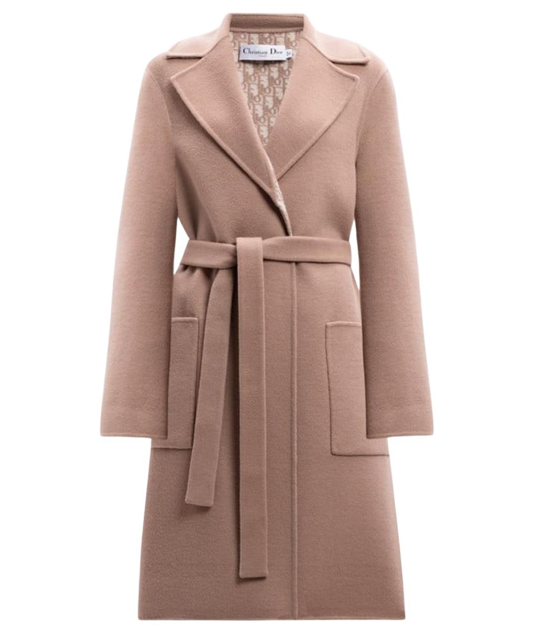 CHRISTIAN DIOR Бежевое шерстяное пальто, фото 1