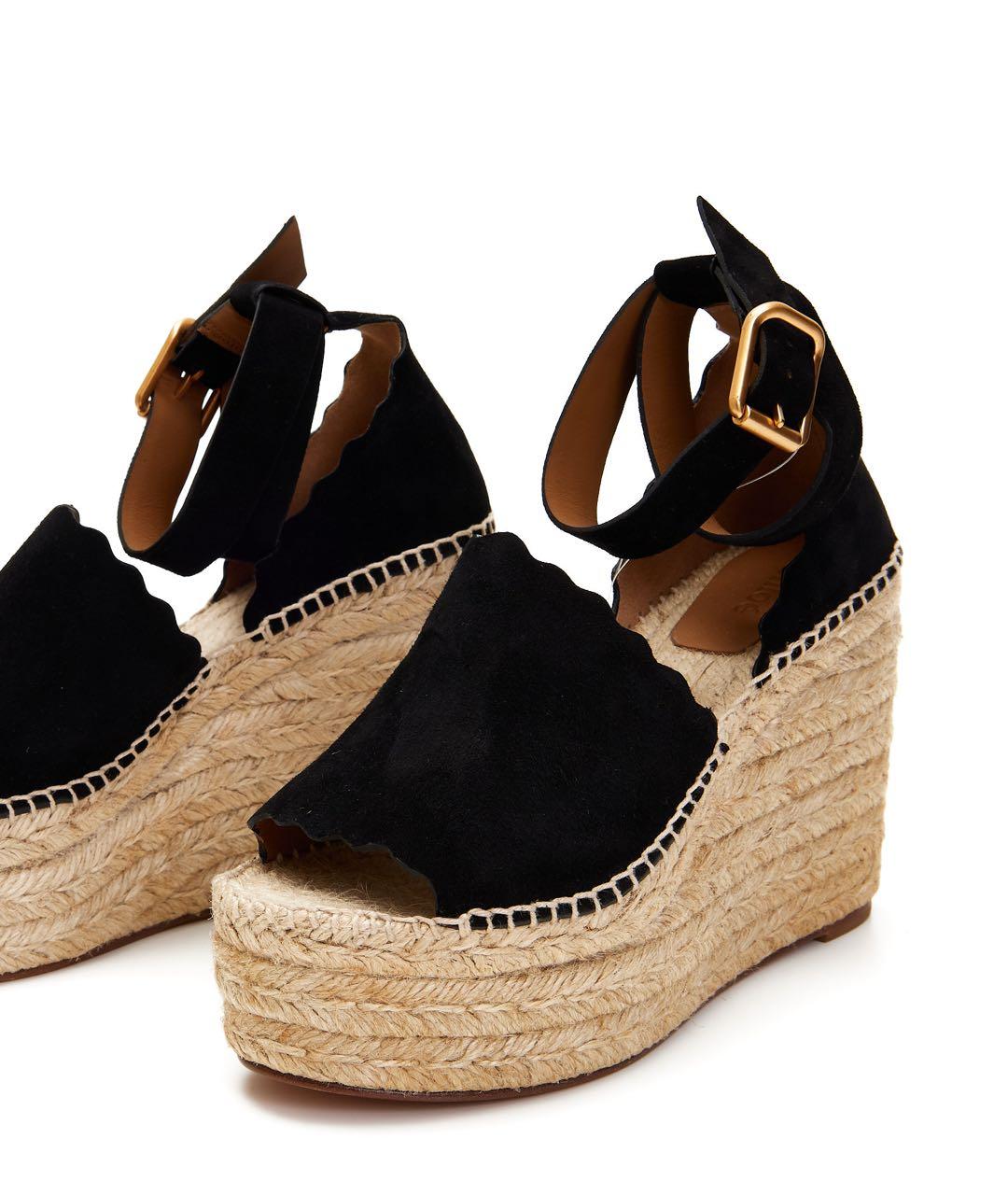 CHLOE Черные замшевые босоножки, фото 2