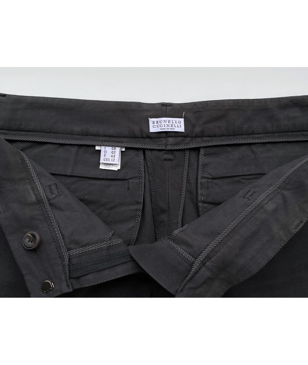 BRUNELLO CUCINELLI Хлопко-эластановые брюки узкие, фото 6