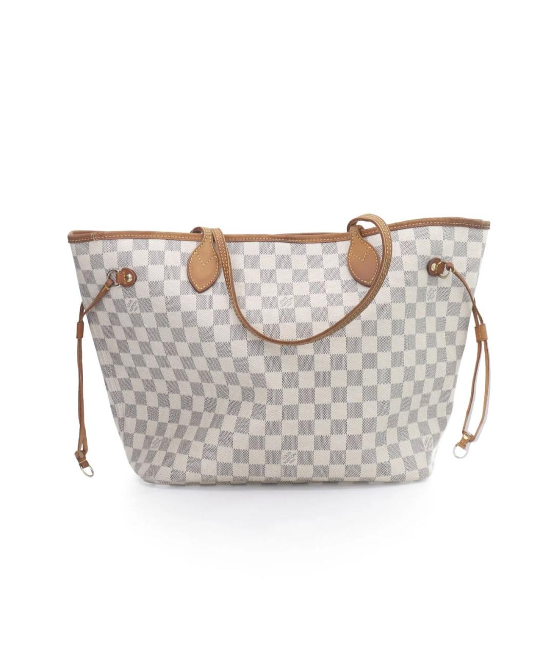 LOUIS VUITTON Бежевая кожаная сумка тоут, фото 8