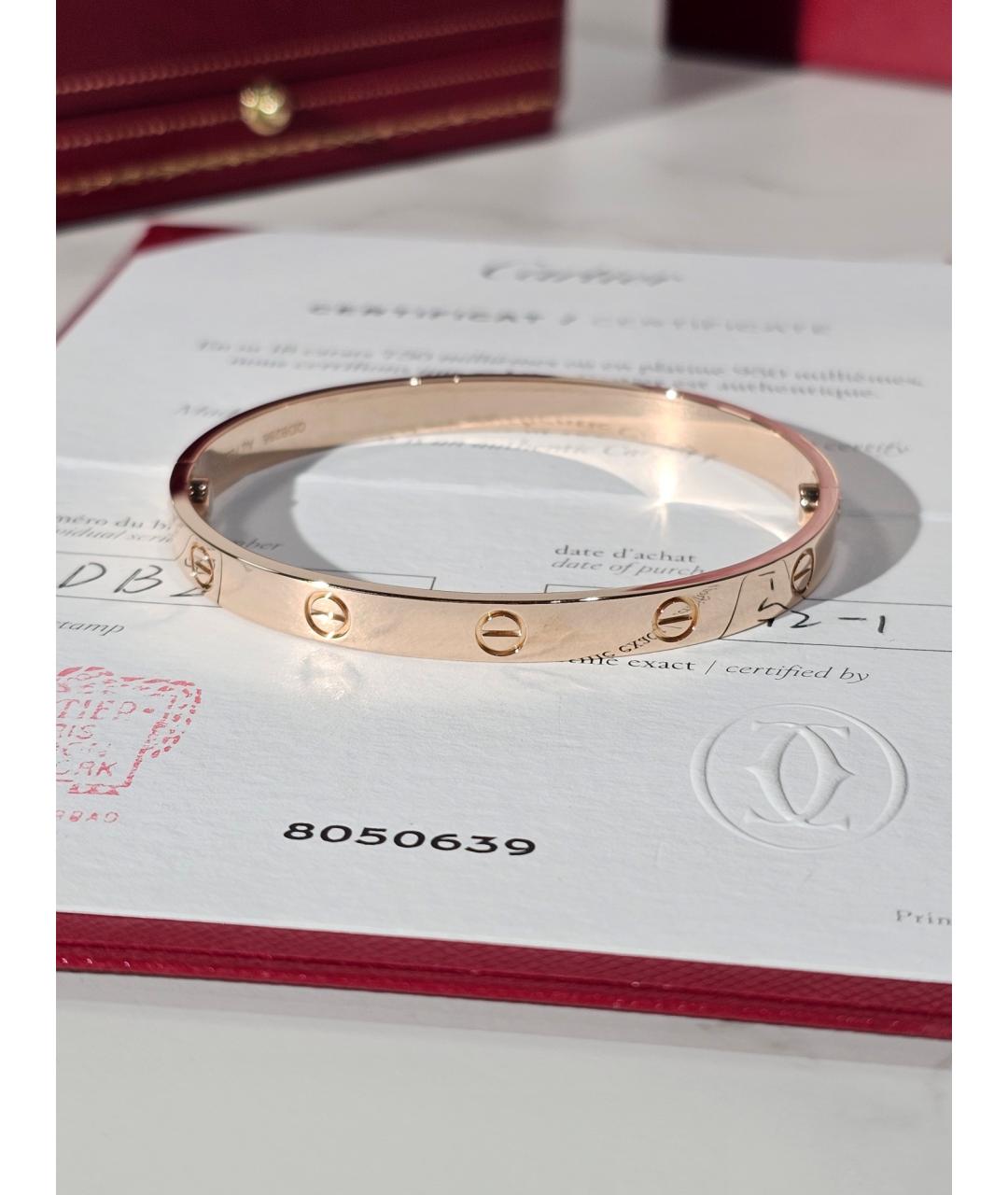 CARTIER Золотой браслет из розового золота, фото 5