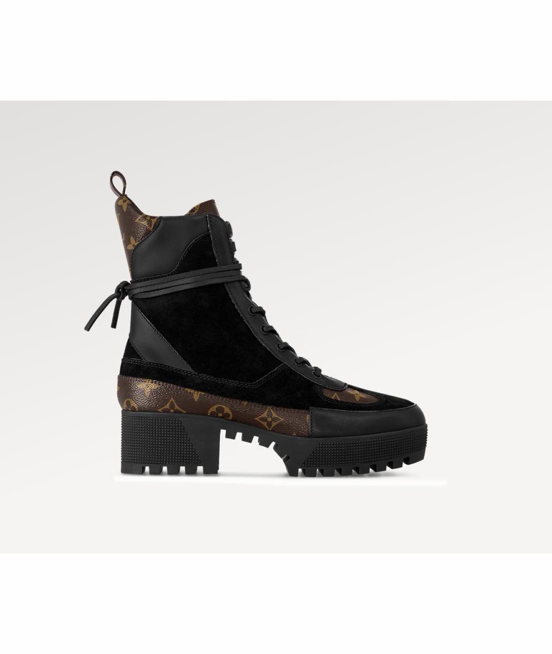 LOUIS VUITTON Черные кожаные ботинки, фото 7