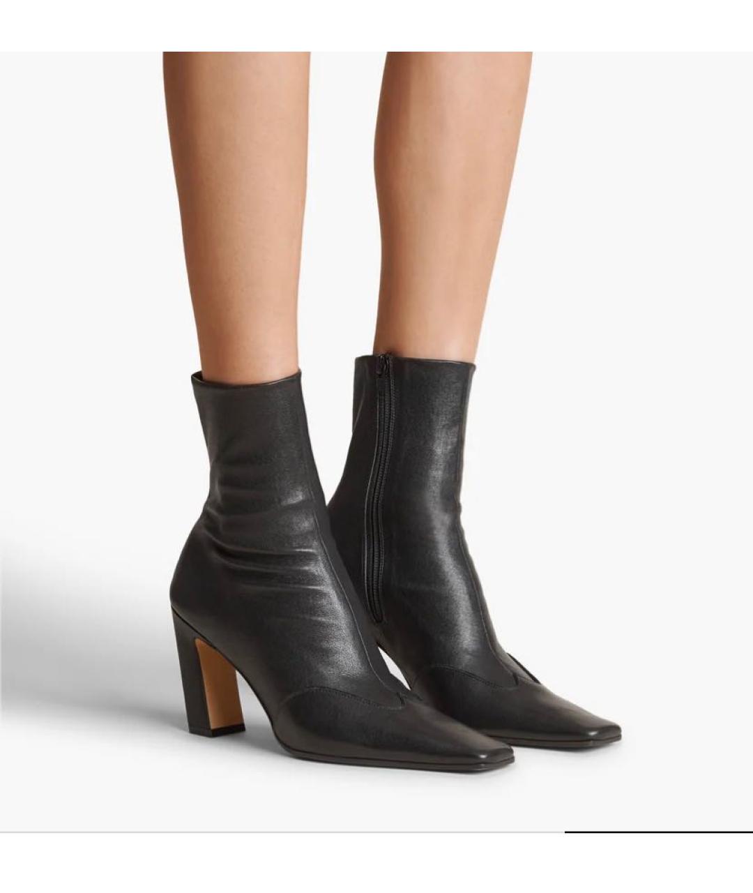 KHAITE Черные кожаные полусапоги, фото 6