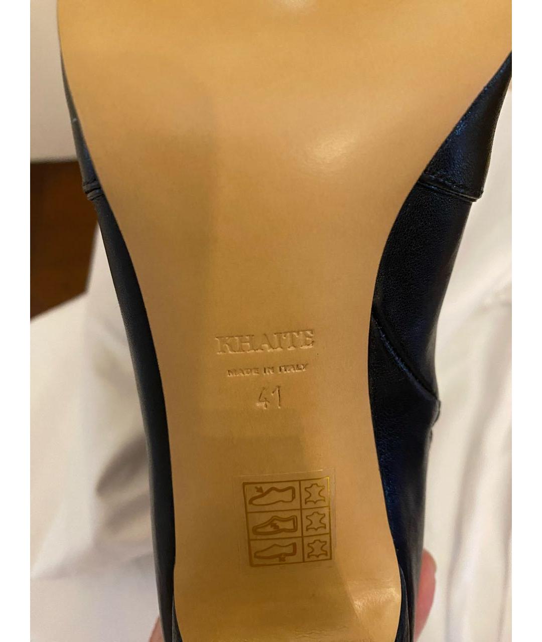 KHAITE Черные кожаные полусапоги, фото 5