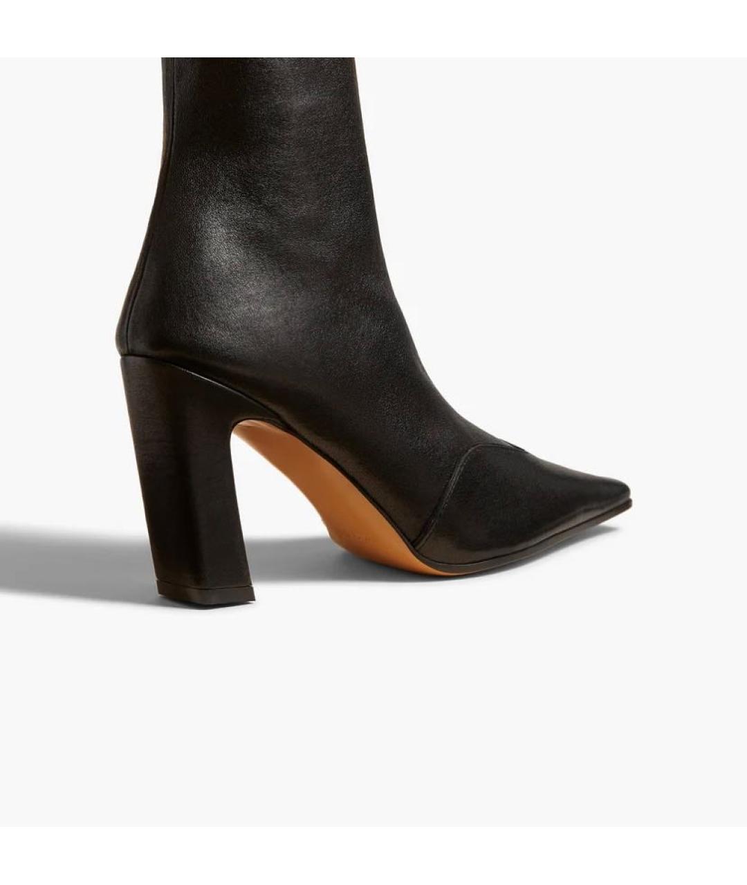 KHAITE Черные кожаные полусапоги, фото 4