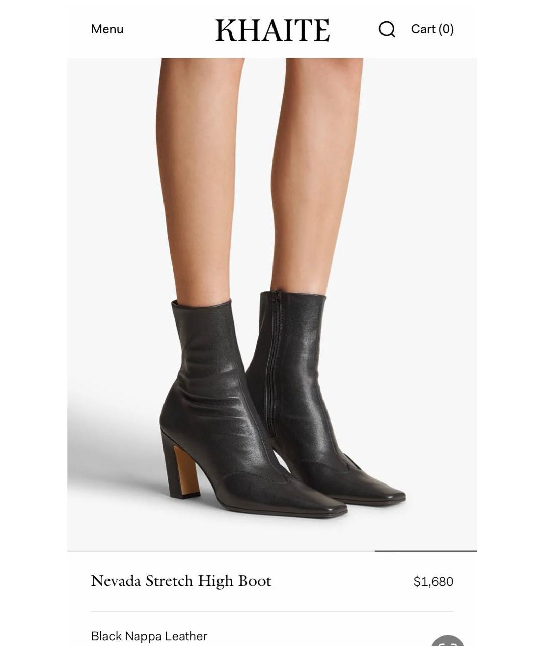 KHAITE Черные кожаные полусапоги, фото 7