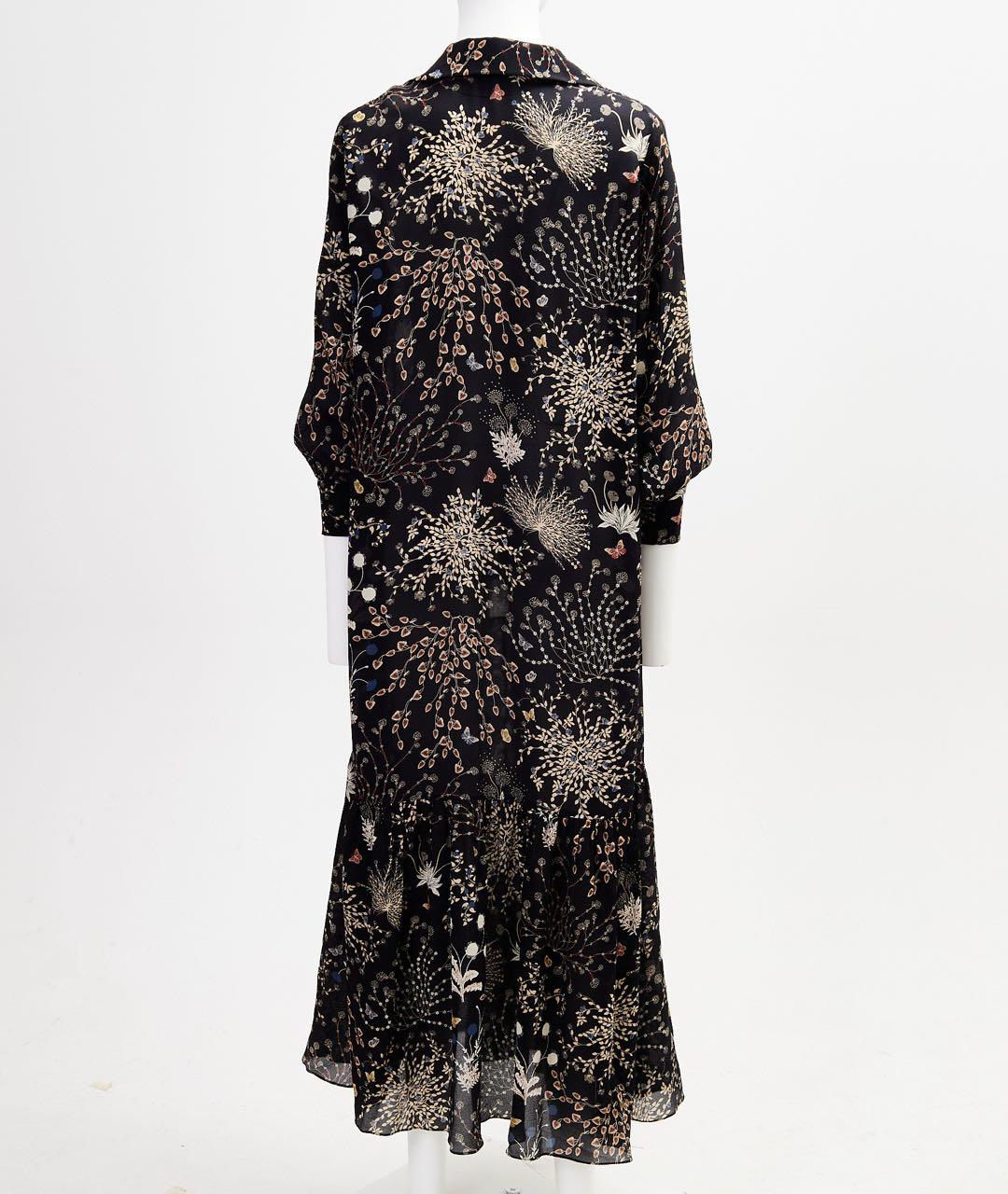 CHLOE Черное шелковое повседневное платье, фото 2