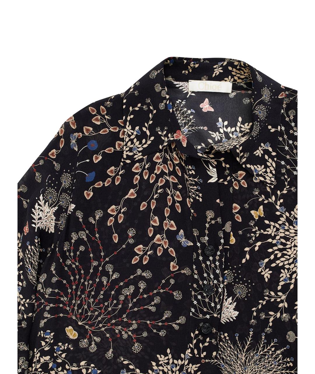 CHLOE Черное шелковое повседневное платье, фото 7