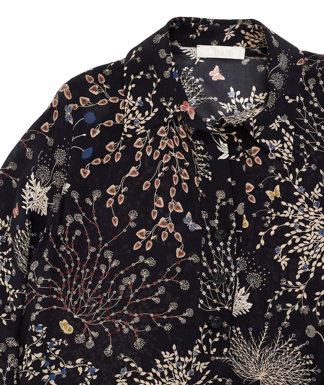 CHLOE Черное шелковое повседневное платье, фото 3