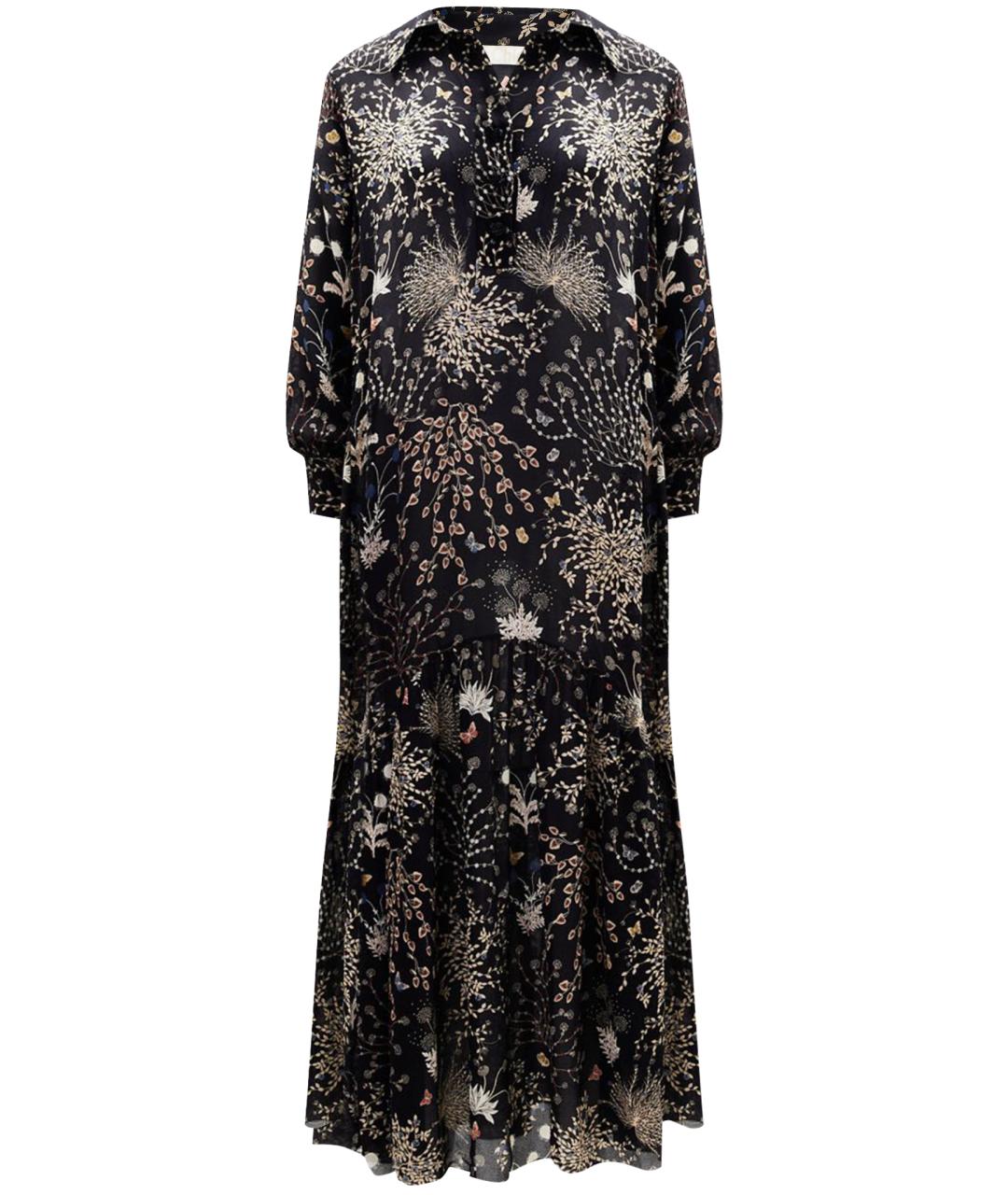 CHLOE Черное шелковое повседневное платье, фото 1