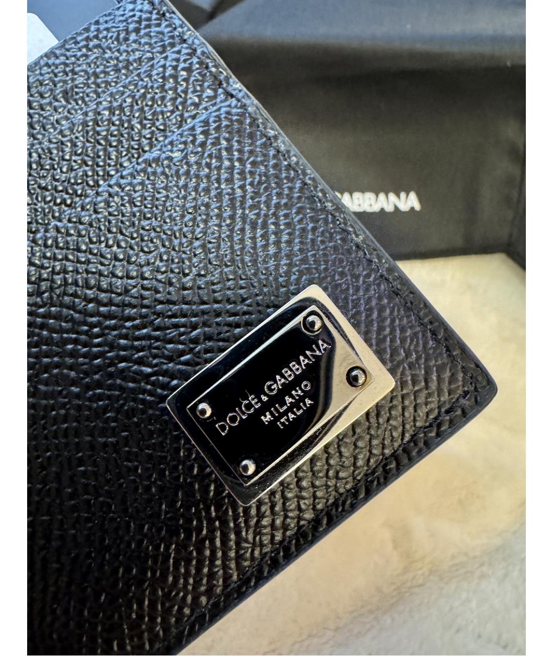 DOLCE&GABBANA Черный кожаный кардхолдер, фото 6