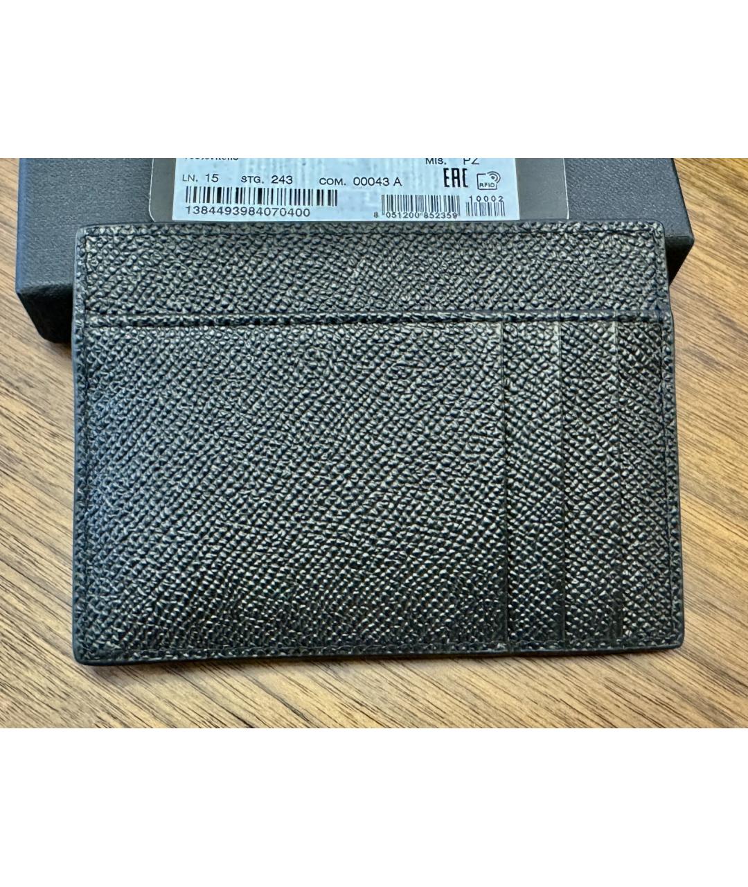 DOLCE&GABBANA Черный кожаный кардхолдер, фото 2