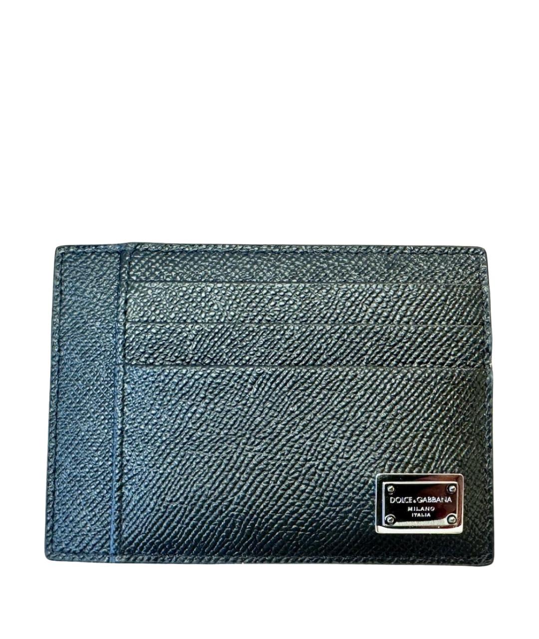 DOLCE&GABBANA Черный кожаный кардхолдер, фото 1