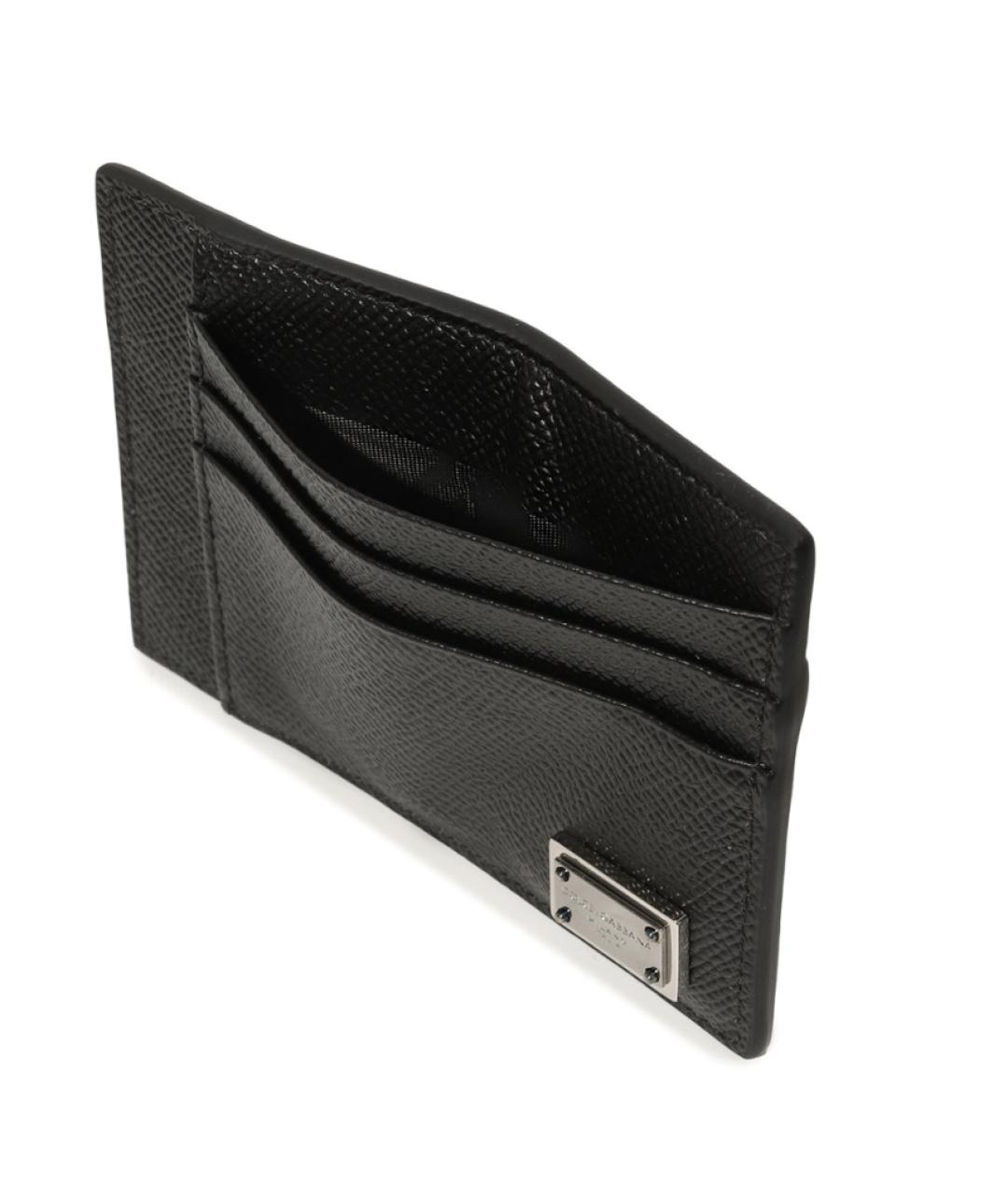 DOLCE&GABBANA Черный кожаный кардхолдер, фото 8