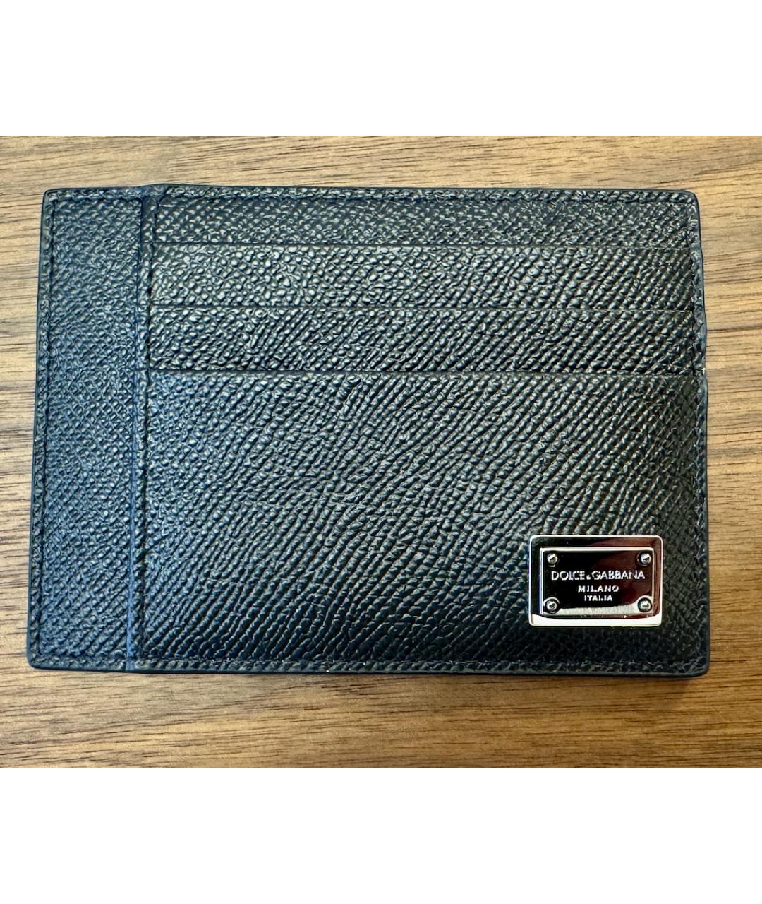 DOLCE&GABBANA Черный кожаный кардхолдер, фото 9