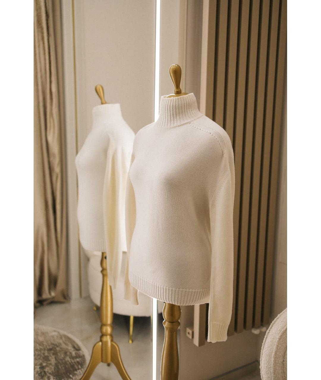 GENTRY PORTOFINO Белый кашемировый джемпер / свитер, фото 2
