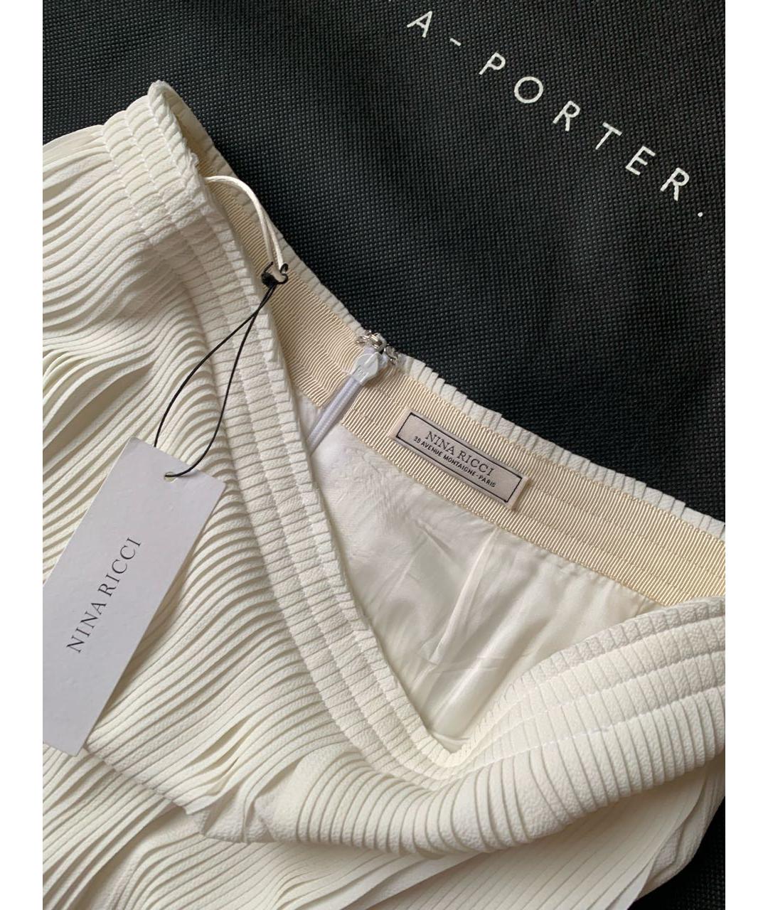 NINA RICCI Белая полиэстеровая юбка миди, фото 5