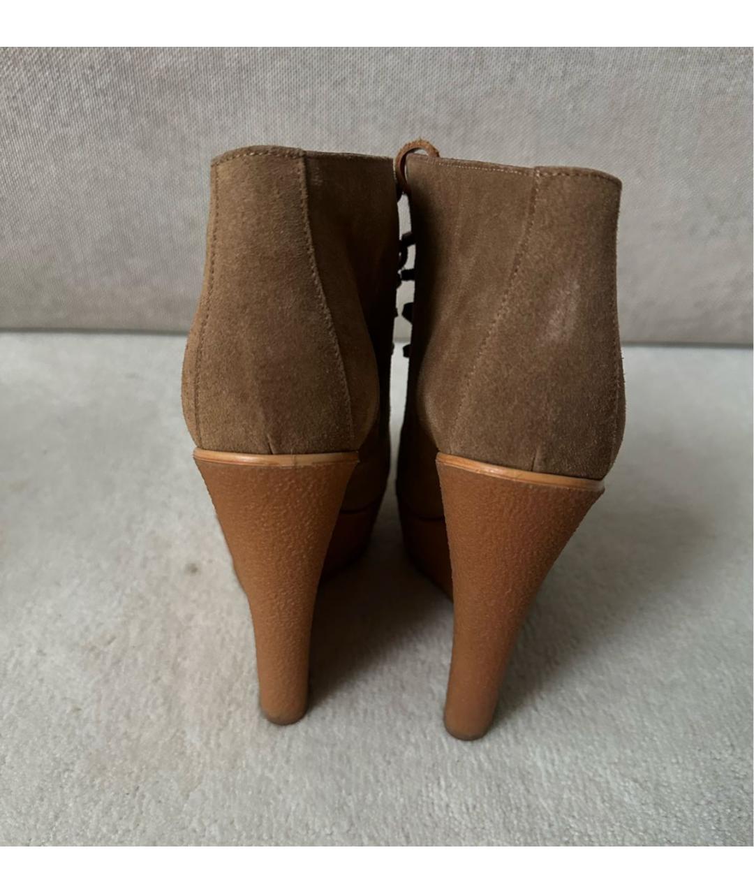 DSQUARED2 Коричневые замшевые ботильоны, фото 4