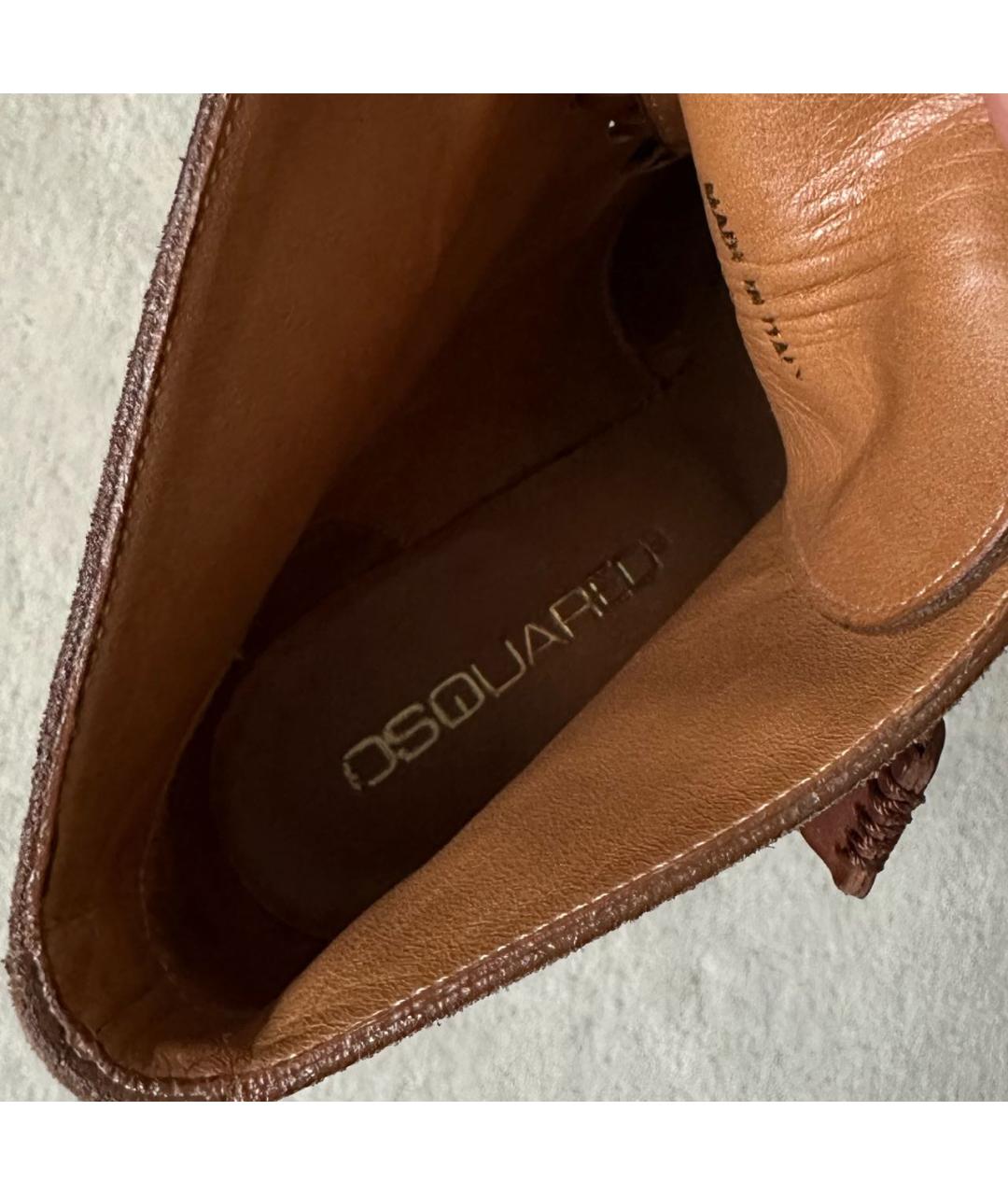 DSQUARED2 Коричневые замшевые ботильоны, фото 6