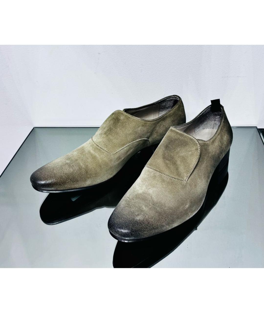 ALEXANDER MCQUEEN Бежевые нубуковые туфли, фото 3