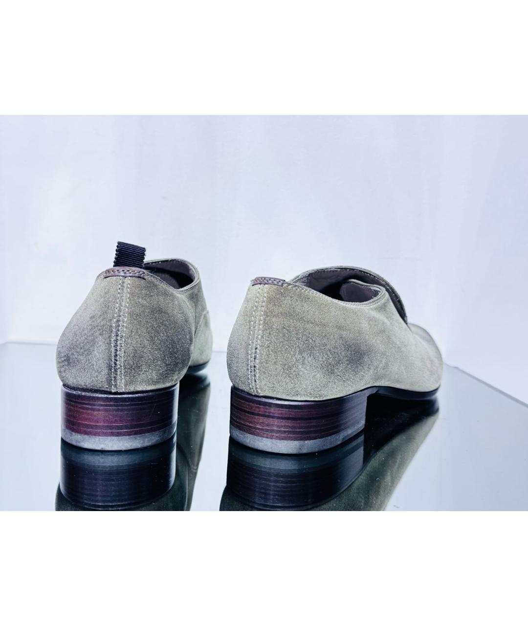 ALEXANDER MCQUEEN Бежевые нубуковые туфли, фото 4