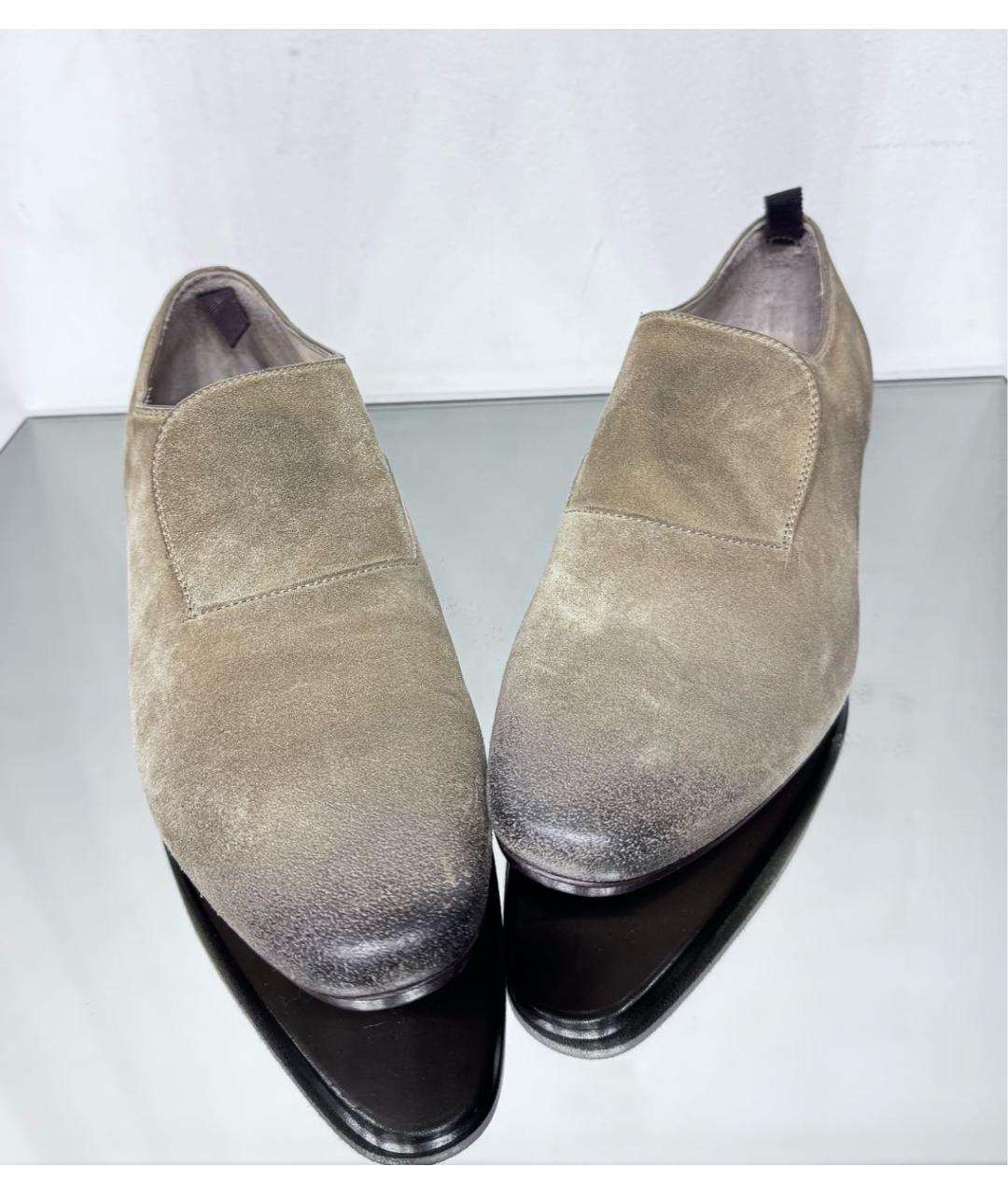 ALEXANDER MCQUEEN Бежевые нубуковые туфли, фото 8