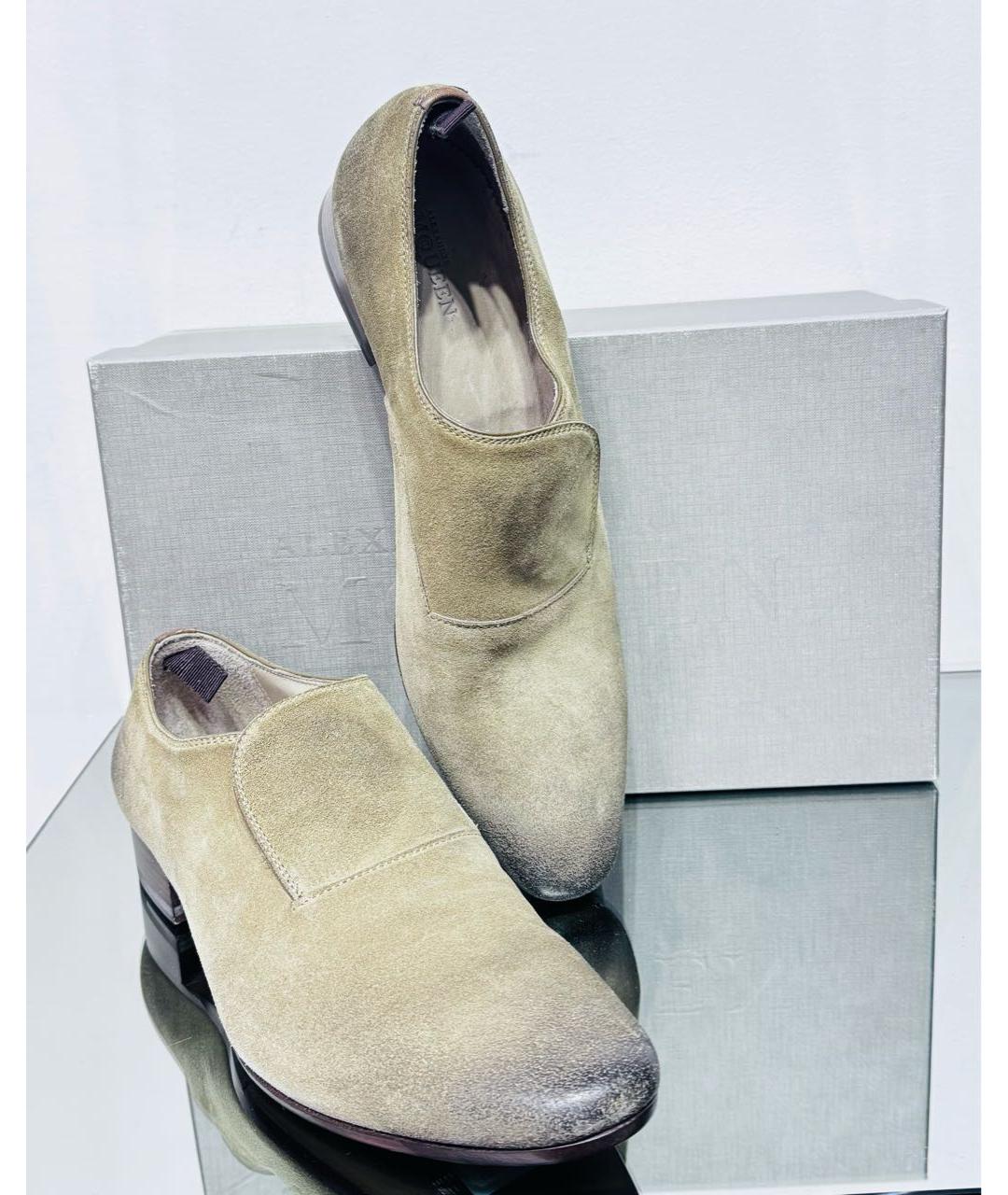 ALEXANDER MCQUEEN Бежевые нубуковые туфли, фото 5