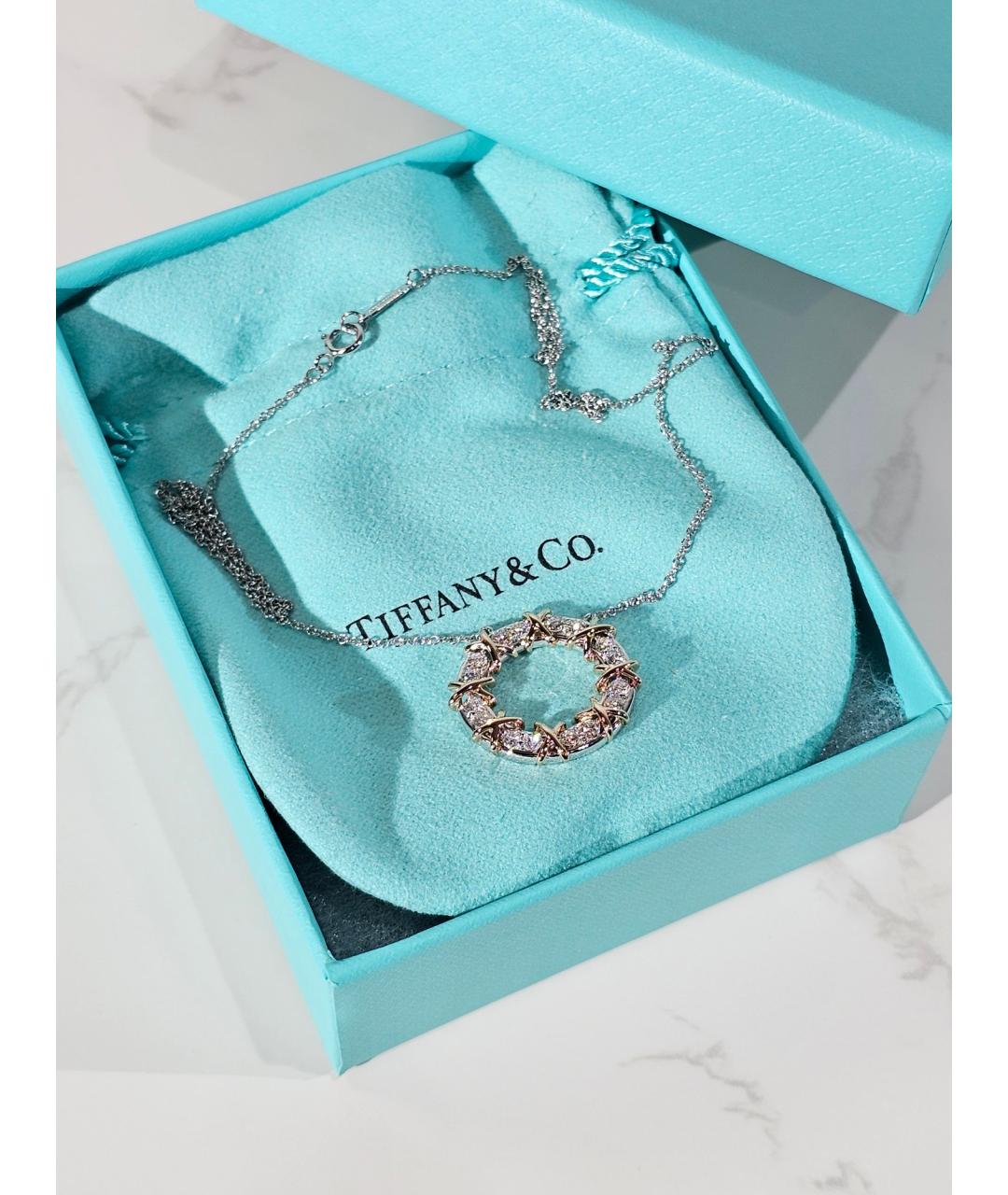 TIFFANY&CO Серебряное платиновое колье, фото 2