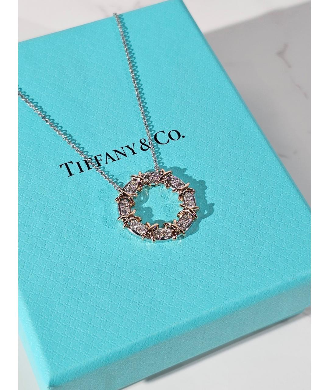 TIFFANY&CO Серебряное платиновое колье, фото 4